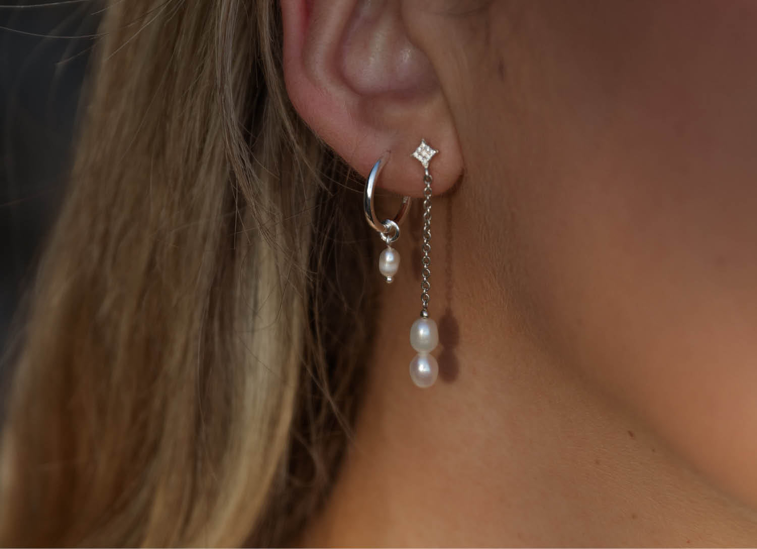 freshwater pearl sterling silver earrings made in australia