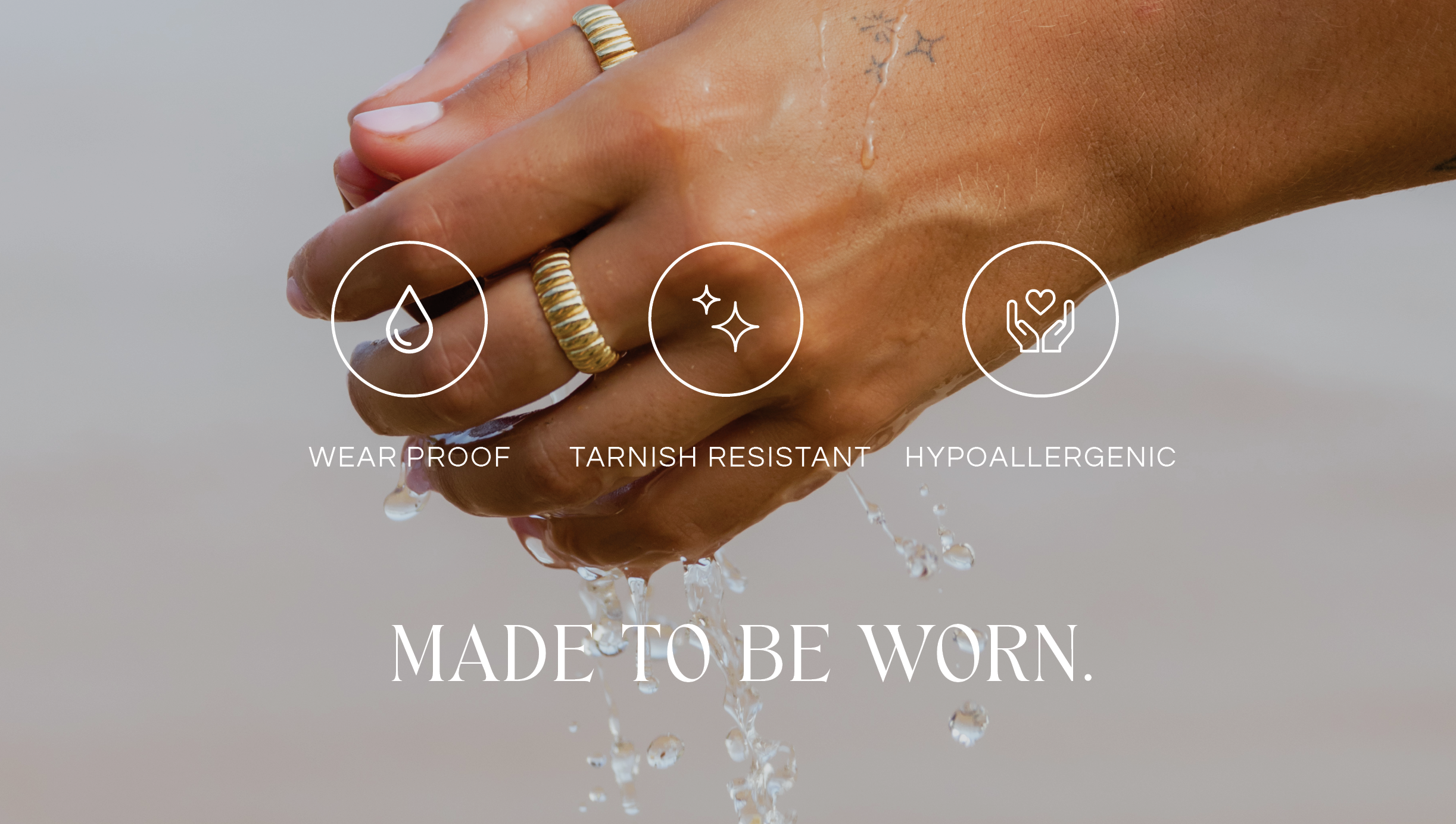 waterproof tarnish resistant hypoallergenic high quality jewellery